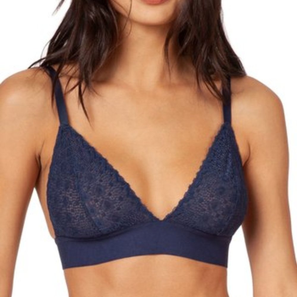 Lively Navy Crochet Lace Bralette